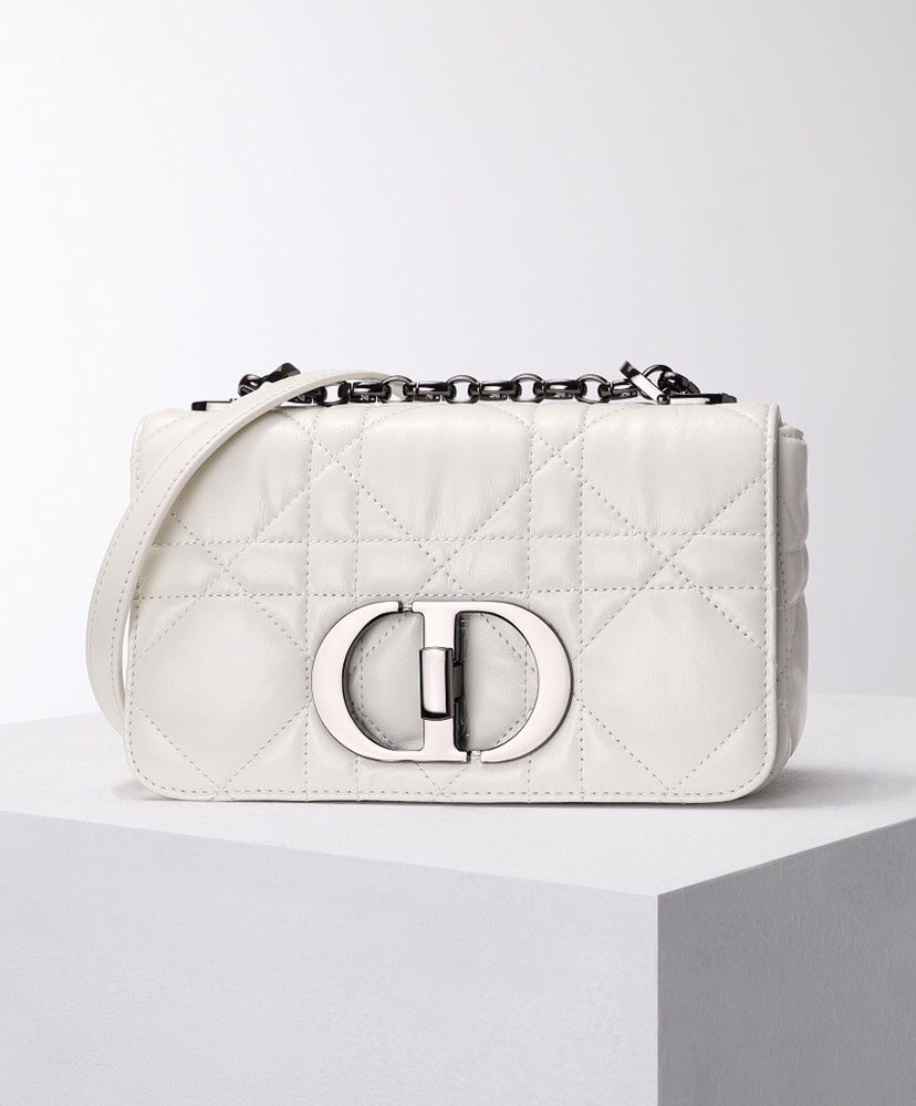 Christian Dior Small Dior Caro Bag Cream